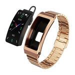 K13S Schermo TFT da 1,14 pollici cinturino in acciaio slub Smart Calling Bracciale supporta la gestione del sonno/monitoraggio dell'ossigeno nel sangue (oro rosa)