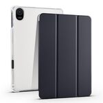 Per Honor Pad 8 Custodia per tablet in pelle TPU trasparente pieghevole a 3 pieghe (nera)