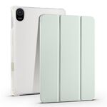 Per Honor Pad 8 Custodia per tablet in pelle TPU trasparente pieghevole a 3 pieghe (verde chiaro)