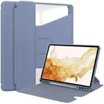 Custodia in pelle trasparente per Samsung Galaxy Tab S9+ 360 rotazione (lavanda)