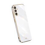 Per Samsung Galaxy S23 FE 5G XINLI custodia per telefono in TPU elettrolitico con bordo dritto 6D (bianco)
