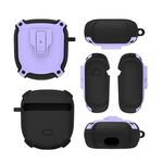 Custodia protettiva divisa per Bose QuietComfort Earbuds Big Shark 2 generazione (viola)