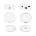 Custodia antipolvere per auricolari in silicone EarFun Air Pro 3 (bianca)