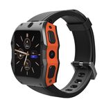 Modello X 1,99 pollici IP68 impermeabile Android 9.0 4G Dual Camera Matte Smart Watch, specifica: 2G + 16G (nero arancione)