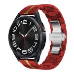 Per Samsung Galaxy Watch 6/6 Cinturino classico in acciaio inossidabile in metallo (oro rosso)