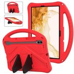 Per Samsung Galaxy Tab S8 Custodia per tablet antiurto EVA con supporto (rosso)