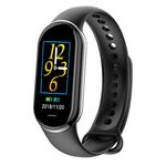 M8 Smart Watch con schermo a colori impermeabile IP68 da 1,14 pollici, supporto frequenza cardiaca / pressione sanguigna / ossigeno nel sangue / monitoraggio della glicemia (nero)