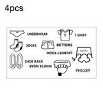 4pcs Grande Armadio Logo Adesivo Rimovibile Personalizzato Vestiti Organizzatore Banner Adesivo