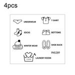 10pcs piccolo armadio logo adesivo rimovibile personalizzato vestiti organizzatore banner adesivo