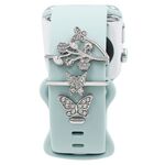 3 pz/set Smart Watch Cinturino in silicone Anello decorativo Farfalla Fibbia Cinturino Decorazioni(1)