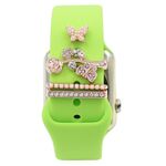 3 pz/set Smart Watch Cinturino in silicone Anello decorativo Farfalla Fibbia Cinturino Decorazioni(5)