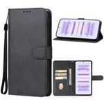 Custodia per telefono in pelle Xiaomi Redmi K70 Pro (nera)
