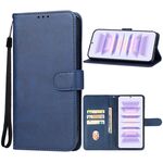 Custodia per telefono in pelle Xiaomi Redmi K70 Pro (blu)