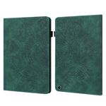 Custodia per tablet in pelle con motivo in rilievo pavone per tablet Google Pixel (verde)
