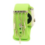 Orologio in silicone Cinturino per orologio Anello decorativo Serie di diamanti Fibbia decorativa(4)
