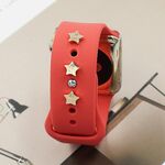 Fibbia decorativa con cinturino in silicone con cinturino in silicone da 3 pezzi, stile: un pentagramma di diamanti