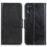 Per OPPO Reno8 T 4G Custodia per cellulare in pelle Nappa Texture Flip (nero)