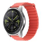 Per Amazfit GTS 4 / GTS 4 Mini / GTS 3 Cinturino per orologio in pelle con anello magnetico universale da 20 mm (arancione)