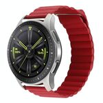 Per Amazfit GTS 4 / GTS 4 Mini / GTS 3 Cinturino per orologio in pelle con anello magnetico universale da 20 mm (rosso)