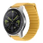 Per Amazfit GTS 4 / GTS 4 Mini / GTS 3 Cinturino per orologio in pelle con anello magnetico universale da 20 mm (giallo)