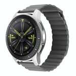 Per Amazfit GTS 4 / GTS 4 Mini / GTS 3 Cinturino per orologio in pelle con anello magnetico universale da 20 mm (grigio)