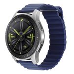 Per Amazfit GTS 4 / GTS 4 Mini / GTS 3 Cinturino per orologio in pelle con anello magnetico universale da 20 mm (blu notte)