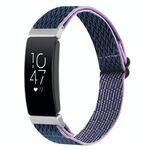 Per Fitbit Inspire cinturino in nylon intrecciato con fibbia Wave (blu indaco)