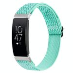 Per Fitbit Inspire cinturino in nylon intrecciato con fibbia Wave (verde acqua)