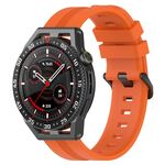 Per Coros Apex 46mm/Apex Pro / Ticwatch Pro 3 22mm cinturino in silicone tinta unita verticale (arancione)