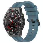 Per Coros Apex 46mm/Apex Pro / Ticwatch Pro 3 22mm cinturino in silicone tinta unita verticale (blu roccia)