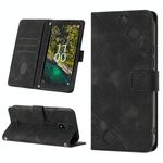 Custodia per cellulare in pelle goffrata per Nokia C100 (nera)