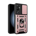 Per Tecno Pova 4 custodia per telefono con design scorrevole per fotocamera (oro rosa)