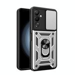 Per Tecno Pova 4 Custodia per telefono con design scorrevole per fotocamera (argento)