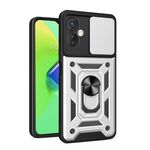 Per Tecno Spark 9 Pro Custodia per telefono con cover per fotocamera scorrevole (argento)