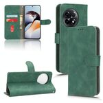 Per OnePlus 11R 5G / Ace 2 5G Custodia per telefono in pelle con vibrazione magnetica Skin Feel (verde)