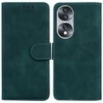 Per Honor 70 Skin Feel custodia per telefono in pelle flip color puro (verde)