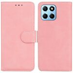 Per Honor X8 5G Skin Feel Custodia per telefono in pelle flip color puro (rosa)