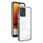 Per Motorola Moto G73 3 in 1 Custodia per telefono con cornice per PC a colori in TPU trasparente (nero)