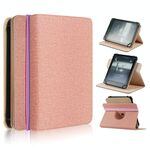 Custodia per tablet in pelle universale girevole da 6 pollici (oro rosa)