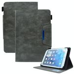 Custodia per tablet in pelle con chiusura magnetica a croce in pelle scamosciata da 8 pollici (grigio)