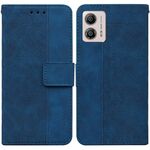 Per Motorola Moto G13 / G23 / G53 Custodia in pelle goffrata geometrica (blu)