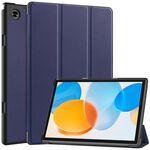 Per Teclast M40 Pro 2023 Custodia per tablet in pelle Custer Pure Color 3-Fold (blu scuro)