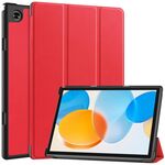 Per Teclast M40 Pro 2023 Custodia per tablet in pelle Custer Pure Color 3-Fold (rosso)