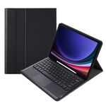 A810B-A Custodia per tablet in pelle con tastiera Bluetooth rimovibile per Samsung Galaxy Tab S9+ Touch Pad (nero)