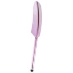 Penna stilo con piuma elettrolitica (rosa)
