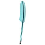Penna stilo con piuma elettrolitica (azzurro)