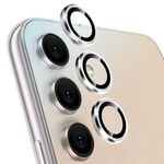 Per Samsung Galaxy A14 / A34 NORTHJO Pellicola protettiva per obiettivo fotocamera in vetro temperato CD Vein Metal Ring Film (argento)
