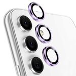 Per Samsung Galaxy A24 NORTHJO Pellicola protettiva per obiettivo fotocamera in vetro temperato CD Vein Metal Ring Film (viola)