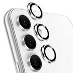 Per Samsung Galaxy A24 NORTHJO Pellicola protettiva per obiettivo fotocamera in vetro temperato CD Vein Metal Ring Film (argento)