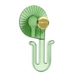 2 pezzi bagno senza punzonatura a parete porta pantofola trasparente gancio portaoggetti (oro verde scuro)